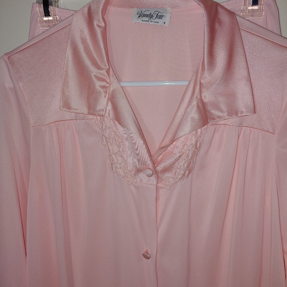 Vanity Fair Vintage 2pc  Pajama Set Size S Pink - Picture 5 of 8